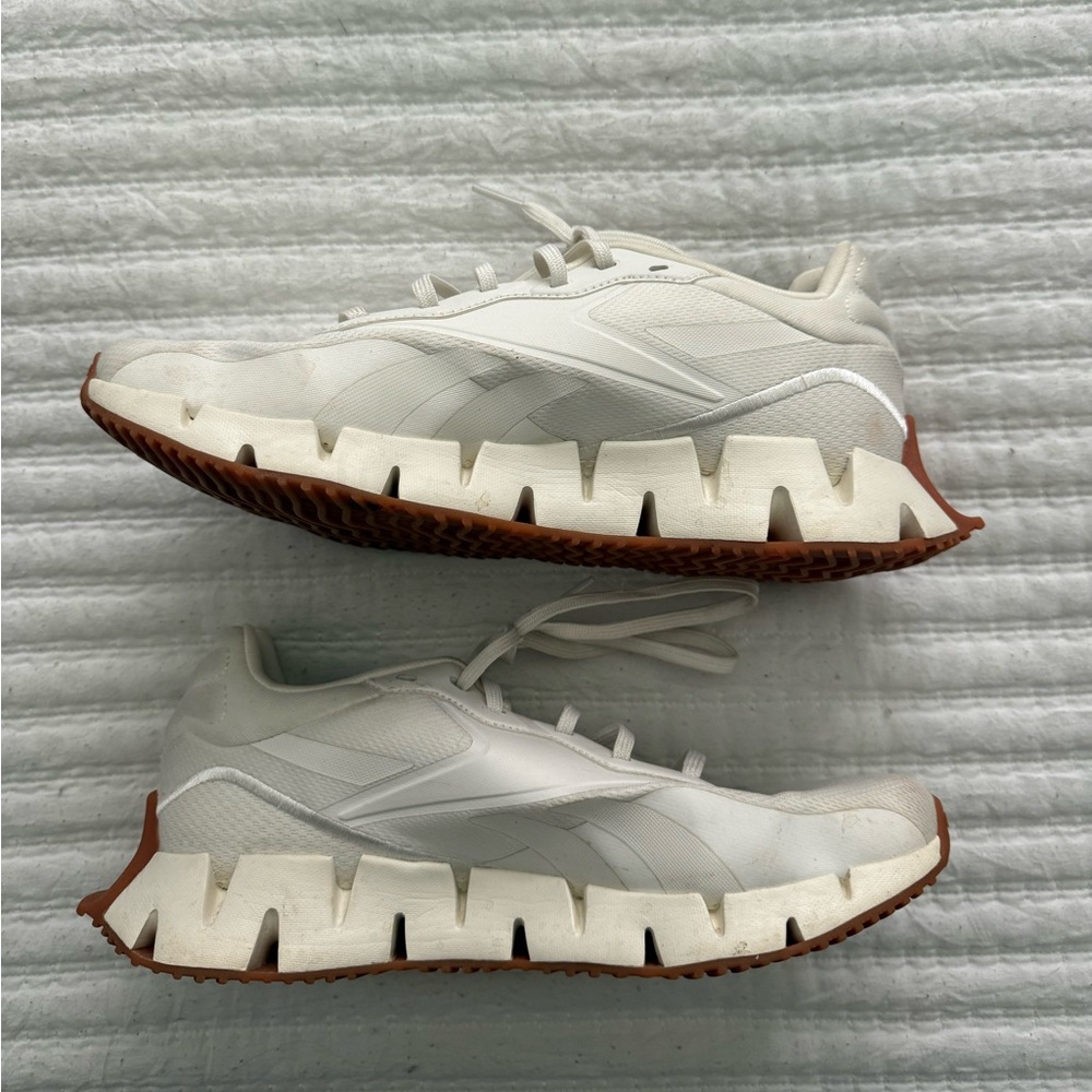 Reebok White Sneakers with Unique Sole Design